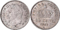 Frankreich 20 Centimes Münze, Napoleon III, Paris, SS+, KM 808.1 -