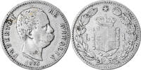 Italien Lira Münze, Umberto I, Rome, SGE+, Silber, KM:24.1 -