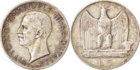 Italien 5 Lire Münze, Vittorio Emanuele III, Rome, SS+, Silber, KM:67.2 -
