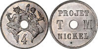 Frankreich 4 Centimes TM Théodore Michelin, Paris, Pattern -