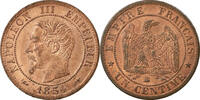 Frankreich Centime Münze, Napoleon III, Napoléon III, Strasbourg, UNZ -