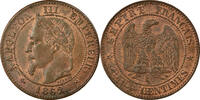 Frankreich 2 Centimes Münze, Napoleon III, Napoléon III, Bordeaux, VZ -