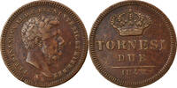Italien Staaten 2 Tornesi Münze, NAPLES, Ferdinando II, Naples, SS -