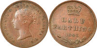 Großbritannien 1/2 Farthing Münze, Victoria, London, SS+, Kupfer -