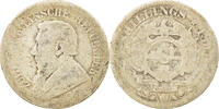 Südafrika 2 Shillings Münze, Kruger, SGE+, Silber, KM:6 -