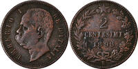 Italien 2 Centesimi Münze, Umberto I, Rome, SS, Kupfer, KM:30 -