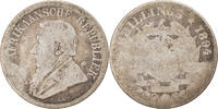 Südafrika 2-1/2 Shillings Münze, SGE+, Silber, KM:7 -