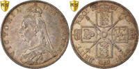 Großbritannien Double Florin Victoria, London, Silber, PCGS -