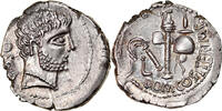 Denarius Domitia, Osca, Silber, VZ, Crawford:532/1 -