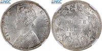 Britisch-Indien Rupee British India, Victoria, Bombay, Silber, NGC, KM:492 -