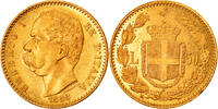 Italien 50 Lire Umberto I, Rome, Gold, PCGS, KM:25 -