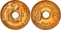 Französisch-Äquatorialafrika 10 Centimes Münze, UNZ, Aluminum-Bronze -