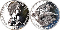 Cookinseln 5 Dollars Münze, Elizabeth II, Franklin Mint, USA, Specimen -