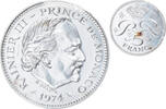 Monaco 5 Francs Münze, ESSAI, STGL, Silber, KM:E61, Gadoury:MC 153 -
