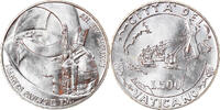 Vatikanstadt 500 Lire Münze, John Paul II, Roma, STGL, Silber, KM:235 -