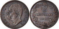 Italien 2 Centesimi Münze, Umberto I, Rome, SS+, Kupfer, KM:30 -