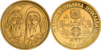 Jugoslawien 6000 Novih Dinara Chilandar, Gold, PCGS, KM:178 -
