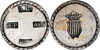 Spanien 5 Pesetas Münze, TARRAGONA, Ferdinand III, Tarragona, SS -