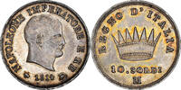 Italien Staaten 10 Soldi Münze, KINGDOM OF NAPOLEON, Napoleon I, Milan -