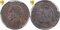 Frankreich 1 Centime Napoleon III, Rouen, Rare, Bronze, PCGS -
