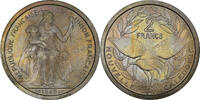 Neukaledonien 2 Francs Münze, Paris, ESSAI, VZ+, Nickel-Bronze, KM:E6 -