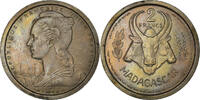 Madagascar 2 Francs Münze, Paris, VZ+, Copper-nickel, Lecompte:101 -