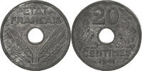 Frankreich 20 Centimes Münze, VZ, Zinc, KM:PE307, Gadoury:52.EP -