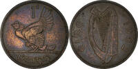 IRELAND REPUBLIC Penny Münze, SS, Bronze, KM:11 -