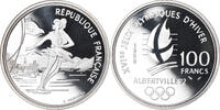 Frankreich 100 Francs Münze, patinage artistique, BE, STGL, Silber -