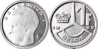 Belgien Franc Münze, UNZ+, Nickel Plated Iron, KM:171 -