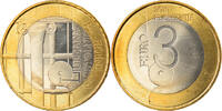Slowenien 3 Euro Ljubljana capitale mondiale du livre, VZ+, Bi-Metallic -
