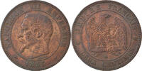 Frankreich 5 Centimes Münze, Napoleon III, Napoléon III, Strasbourg -