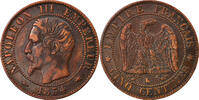 Frankreich 5 Centimes Münze, Napoleon III, Napoléon III, Bordeaux, SS -