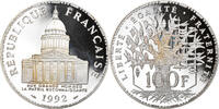 Frankreich 100 Francs Münze, Panthéon, Paris, BE, STGL, Silber -