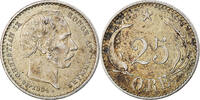 Dänemark 25 Öre Münze, Christian IX, Copenhagen, SS, Silber, KM:796.2 -