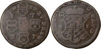 LIEGE 4 Liards Münze, John Theodore, Liege, S, Kupfer, KM:159 -