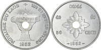 Lao 50 Cents Münze, Sisavang Vong, Paris, STGL, Aluminium, KM:E3 -