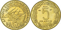 Kamerun 5 Francs Münze, Paris, ESSAI, STGL, Aluminum-Bronze, KM:E7 -