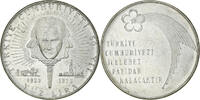 Türkei 100 Lira Münze, UNZ, Silber, KM:903 -