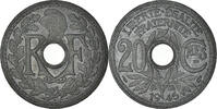 Frankreich 20 Centimes Münze, Paris, VZ+, Zinc, KM:E88, Gadoury:324 -