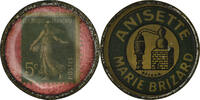 Frankreich 5 Centimes Münze, Anisette, Marie Brizard, Timbre-Monnaie, SS -