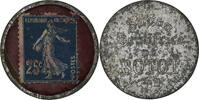 Frankreich 25 Centimes Münze, Savon Dentifrice de Botot, Timbre-Monnaie, VZ -