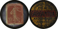 Frankreich 10 Centimes Münze, Gargantua, Poissons, Lorient, Timbre-Monnaie -