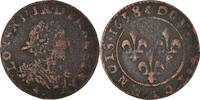 Frankreich Double Tournois Münze, Louis XIII, Vallée du Rhône, S+ -