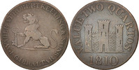 Gibraltar 2 Quartos Münze, SS, Kupfer, KM:Tn4.2 -