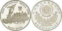 KOREA-SOUTH 5000 Won Münze, BE, STGL, Silber, KM:55 -