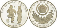 KOREA-SOUTH 5000 Won Münze, BE, STGL, Silber, KM:61 -