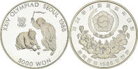 KOREA-SOUTH 5000 Won Münze, BE, STGL, Silber, KM:71 -