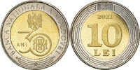 Moldova 10 Lei Münze, 30 years since inauguration of the National Bank of Moldova, 10 -