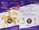 British Indian Ocean 50 Pence Münze, 95 TH Ann. the Elisabeth II à cheval -